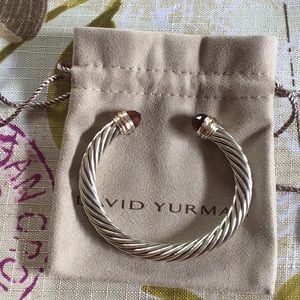 7mm David Yurman bangle with gold detail size S!